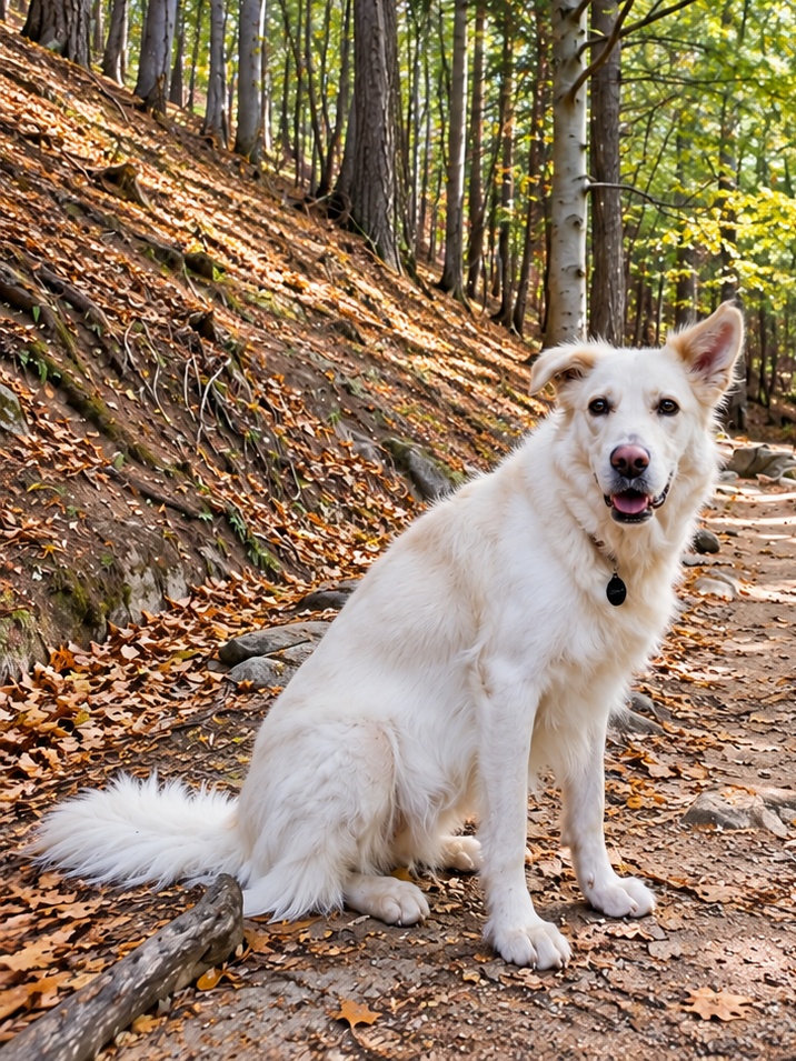 Cane in un ambiente naturale